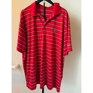 Stanford Cardinal Nike Golf Dri-FIT Polo Men's XXL Red Striped NCAA Shirt